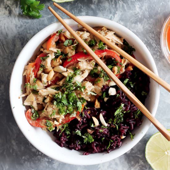 Slow Cooker Thai Peanut Chicken - Recipe photo by ambitiouskitchen
