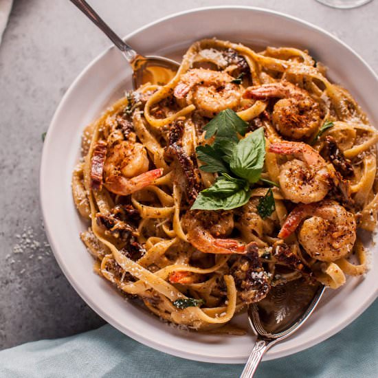 Creamy Cajun Shrimp Pasta - Recipe photo by saltandlavender