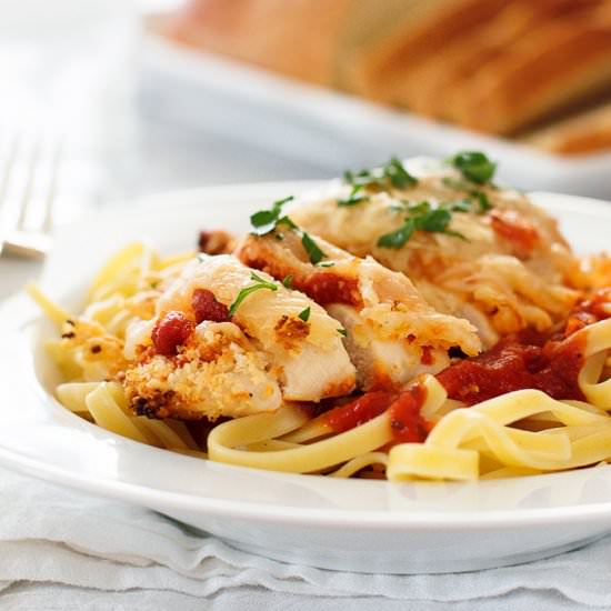 Easy Baked Chicken Parmesan for Two - Recipe photo by BakingMischief
