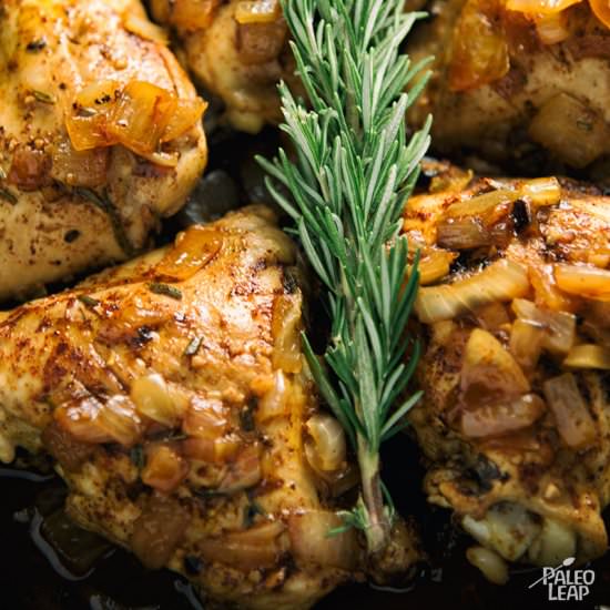 Rosemary And Onion Roast Chicken - Recipe photo by PaleoLeap