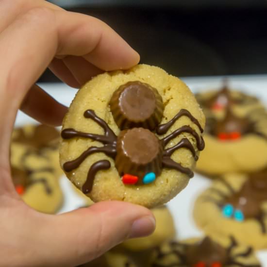 Spider Peanut Butter Blossoms - Recipe photo by 113gramsofbutter