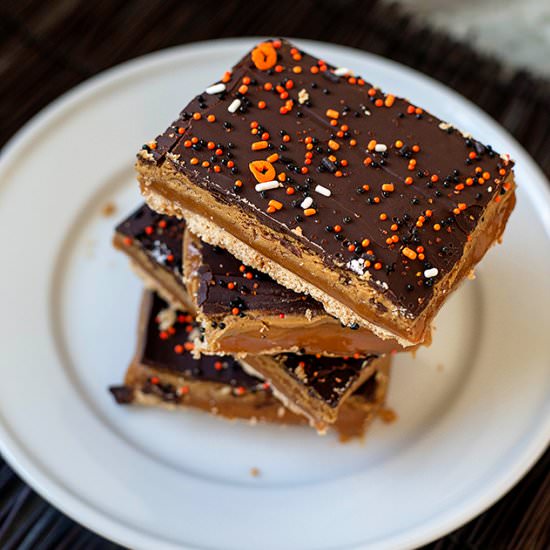 Twix Bars with a Twist - Recipe photo by Cupsandspoonfuls