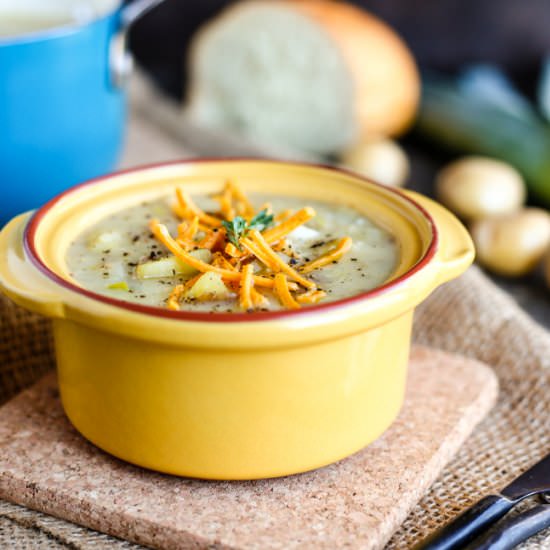 Vegan Potato & Leek Soup - Recipe photo by ilovevegan
