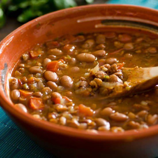 Vegan Frijoles Charros (Mexican Cowboy Beans) - Recipe photo by dorastable