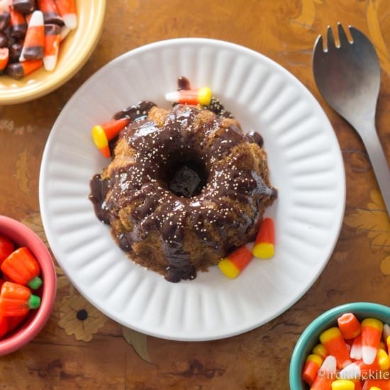 Pumpkin Chocolate Mini Bundt Cakes - Recipe photo by irokthekitchen
