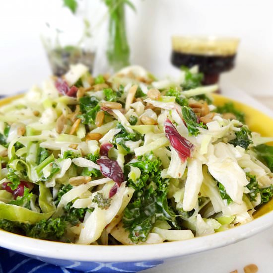 Kale & Broccoli Coleslaw - Recipe photo by TheCheerfulKitchen