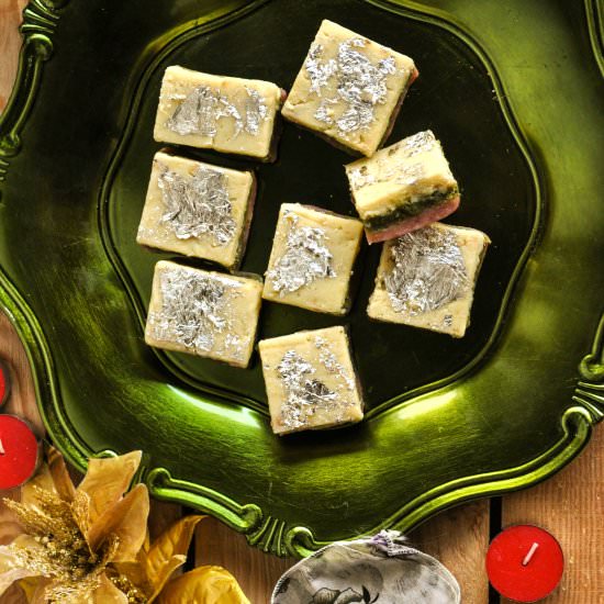 Almond, Pistachio, and Strawberry Barfi - Recipe photo by myfridayfoodswings