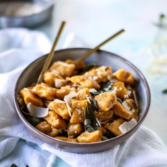 Pumpkin Gnudi with Vanilla Butter - Recipe photo by HowSweetEats