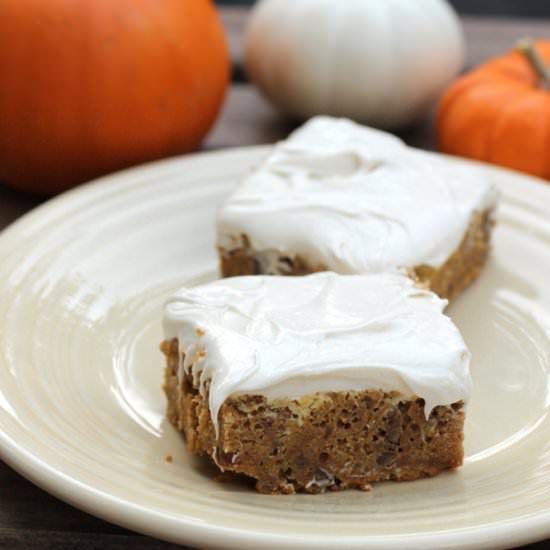 Pumpkin Brownies - Recipe photo by Food Gal