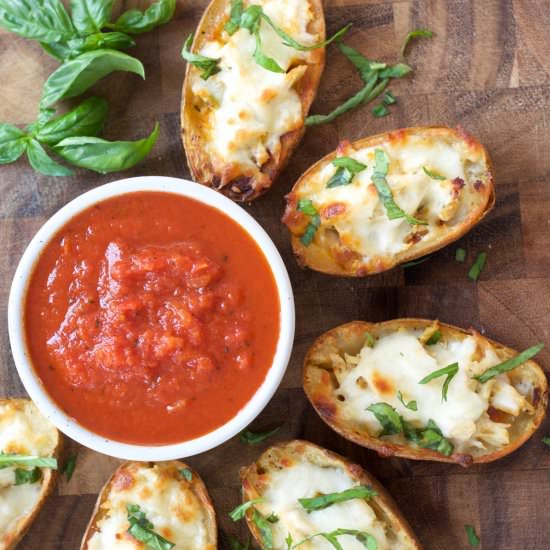 Chicken Parmesan Potato Skins - Recipe photo by maebells