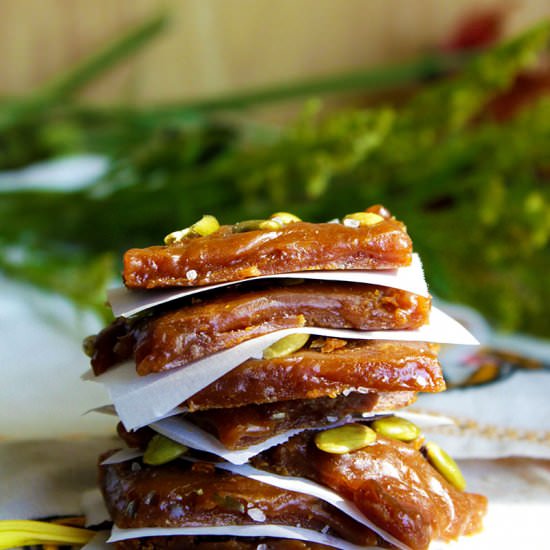 Baked Apple Cider Caramels - Recipe photo by beetsandberries