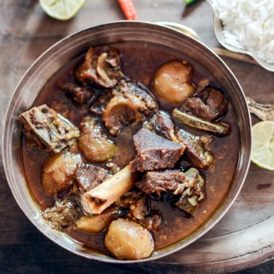 Niramish Mangsho - Recipe photo by Debjanir Rannaghar