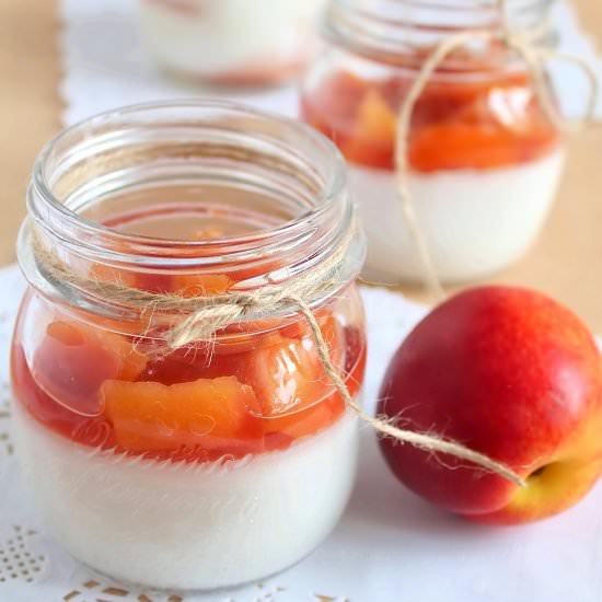 Coconut and Peach Panna Cotta - Recipe photo by daniscookings