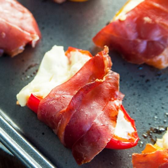 Prosciutto Wrapped Stuffed Peppers - Recipe photo by RandaDerkson