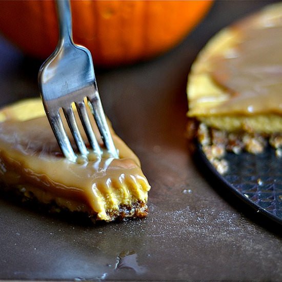 Paleo Pumpkin Cheesecake - Recipe photo by wholesomelicious
