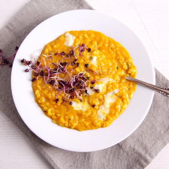 Pumpkin Gorgonzola Risotto - Recipe photo by adinutza