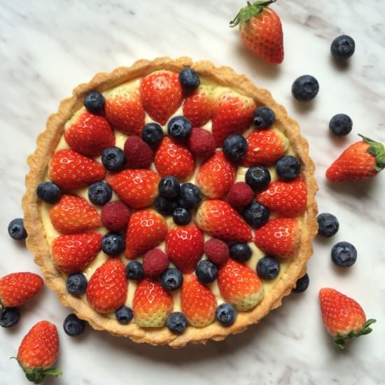 Berry Fruit Tart - Recipe photo by fatsxglory