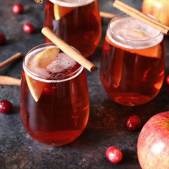 Apple Cinnamon Cranberry Mimosa - Recipe photo by honeyandbirch