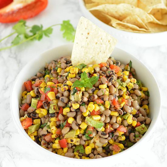Zesty Black Eyed Pea and Corn Salsa - Recipe photo by ruchiskitchen