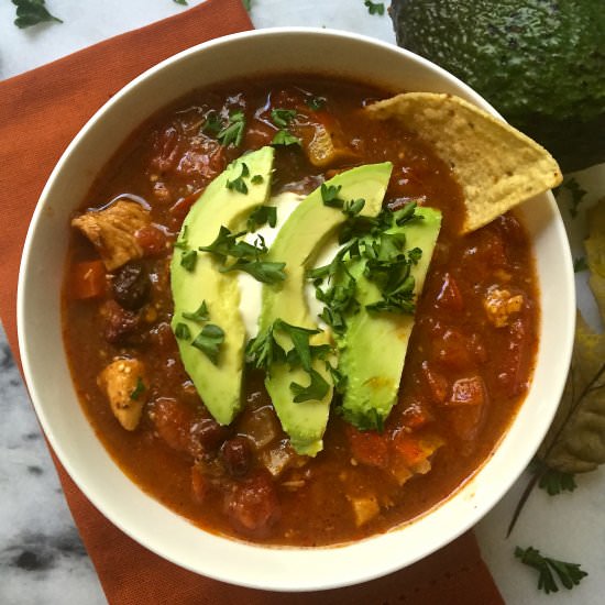Best and Easiest Turkey Chili - Recipe photo by Grits and Pinecones