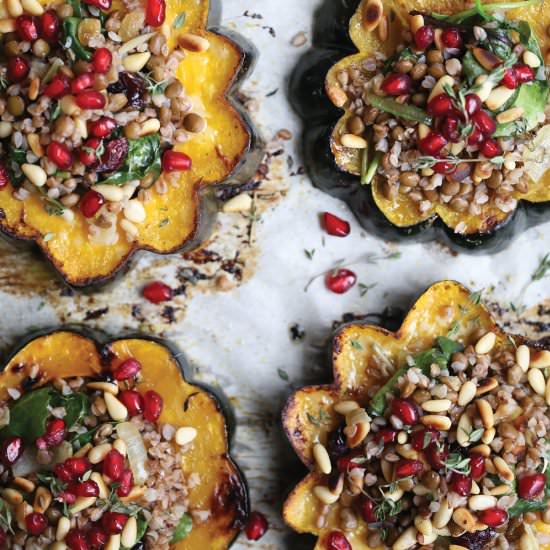 Lentil & Buckwheat Acorn Squash - Recipe photo by pure ella