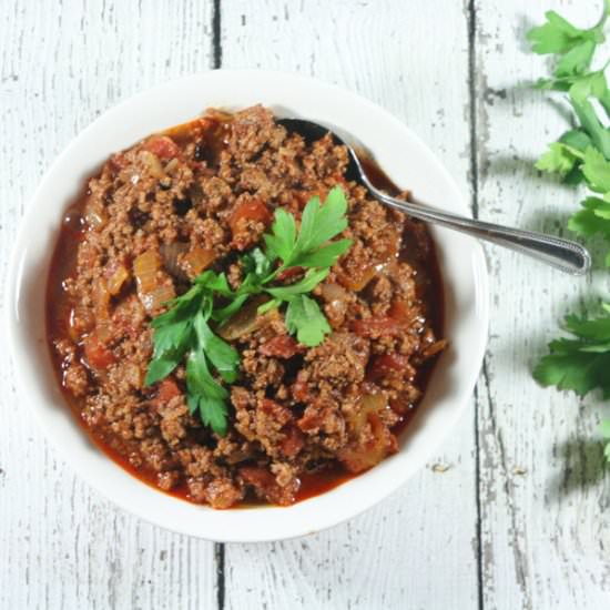 Paleo & Whole30 8-Ingredient Chili - Recipe photo by farmsteadchic