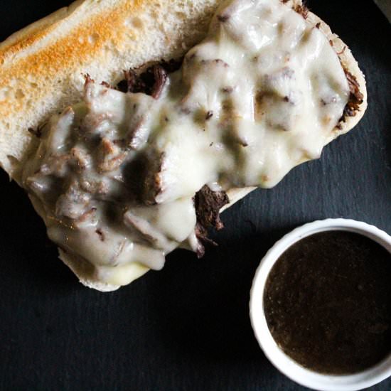 Slow Cooker French Dip Sandwiches - Recipe photo by passthehoney