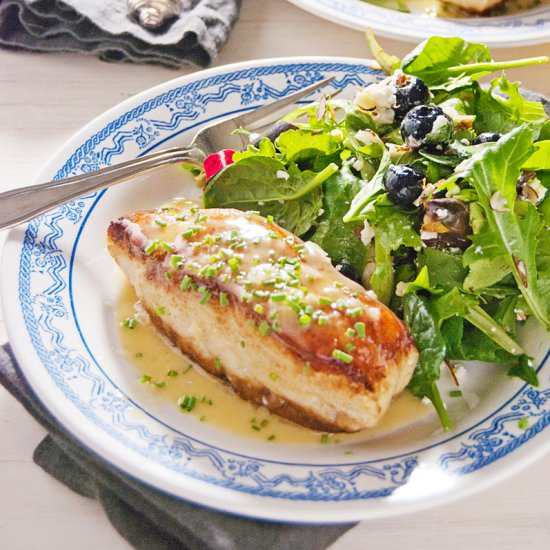 Sea Bass with Chive Beurre Blanc - Recipe photo by thecharmingdetroiter