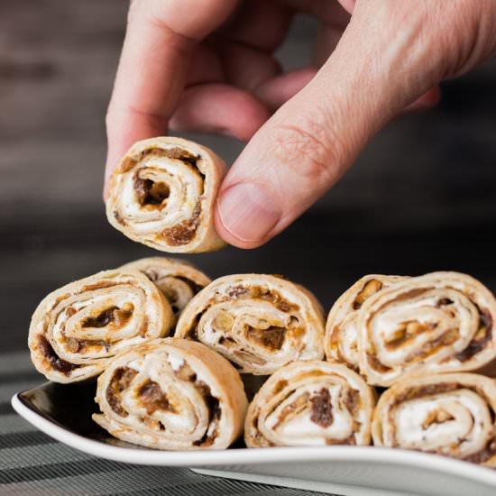 Dried Fruit Goat Cheese Roll-Ups - Recipe photo by Spoonabilities