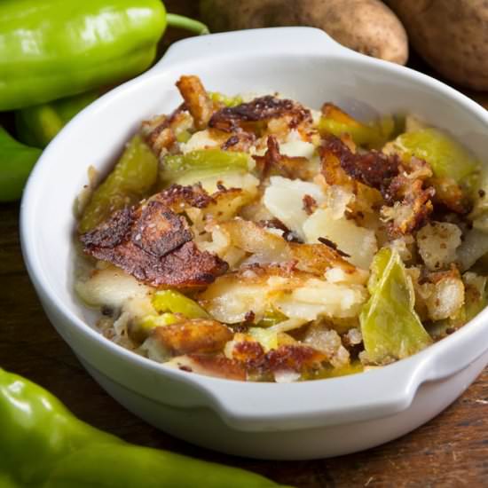 Crispy Italian Potatoes and Peppers - Recipe photo by panning the globe