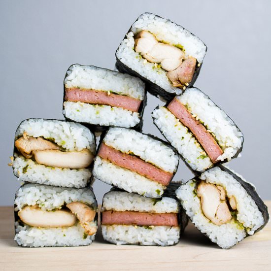 Chicken and Spam Musubi - Recipe photo by kneadbakecook