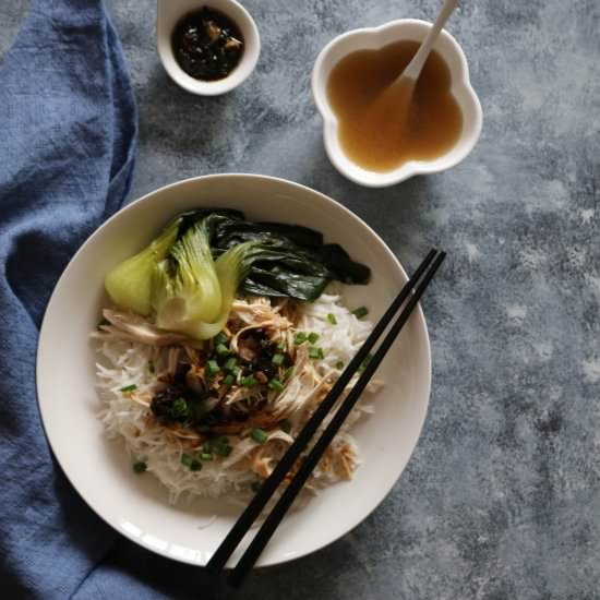 Poached Ginger Chicken with Rice - Recipe photo by rekhavengalil