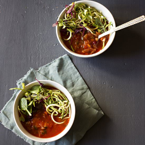 Minestrone and Zucchini Noodle Soup - Recipe photo by Aninas Recipes