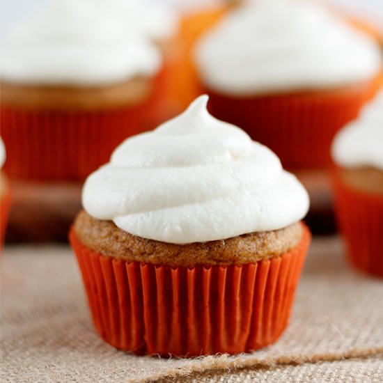 Pumpkin Cupcakes - Recipe photo by JennMeyering
