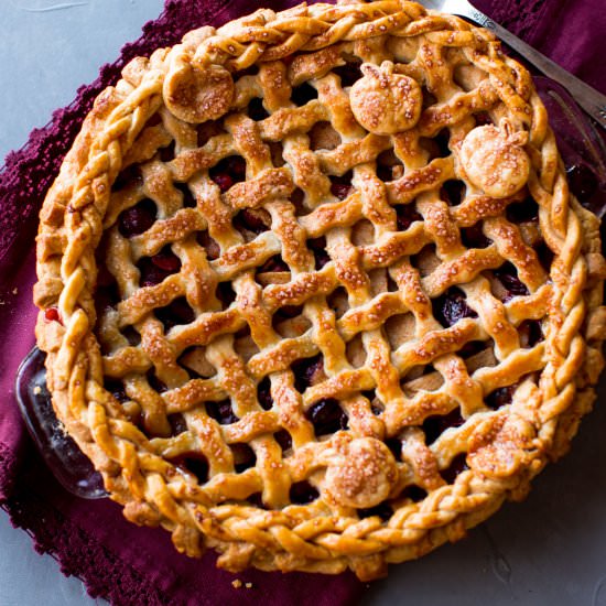 Apple Cranberry Pie - Recipe photo by sallysbakingaddiction