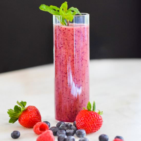 Triple Berry Smoothie - Recipe photo by TheWateringMouth