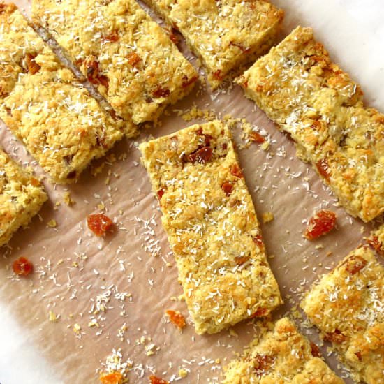 Apricot and Coconut Bars - Recipe photo by whatsarahbakes