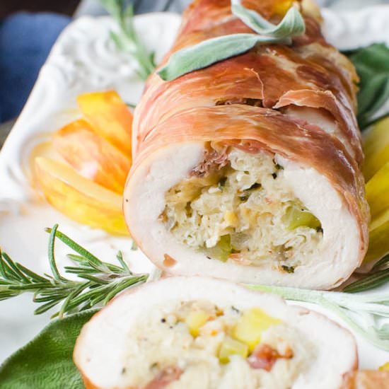 Parmesan Apple Stuffed Turkey - Recipe photo by garlic and zest
