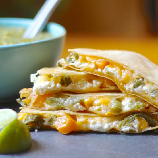 Goat Cheese Quesadillas - Recipe photo by the good eats co