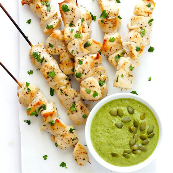 Chicken with Pumpkin Seed Sauce - Recipe photo by gimme some oven