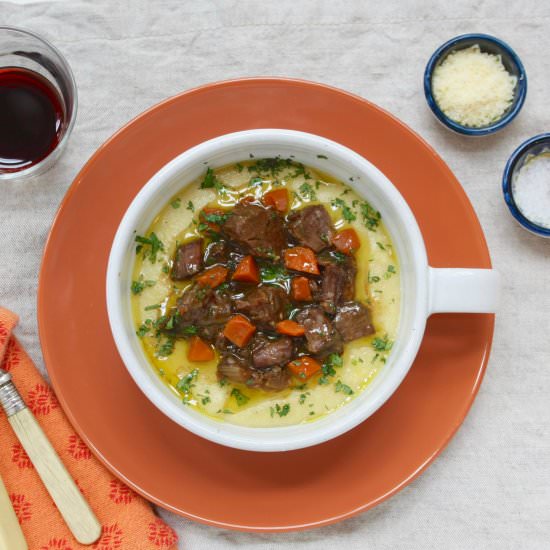 Braised Short Ribs with Polenta - Recipe photo by marilenaskitchen