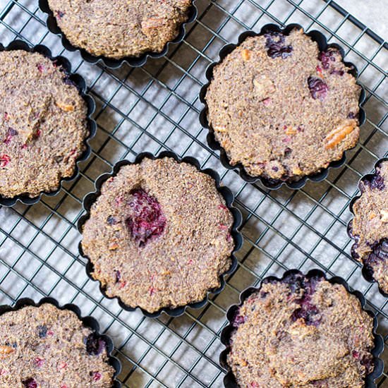 Mixed Berry Flax Cakes - Recipe photo by Queen of My Kitchen
