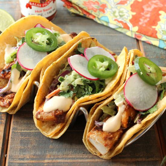 Amazing Mahi Mahi Tacos - Recipe photo by HowToFeedaLoon