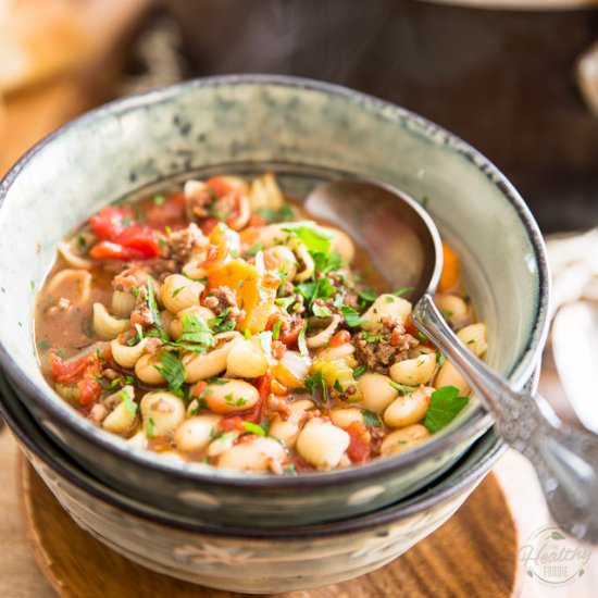 Pasta e Fagioli - Recipe photo by The Healthy Foodie