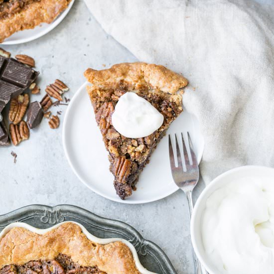 Paleo Chocolate Pecan Pie - Recipe photo by bakerita
