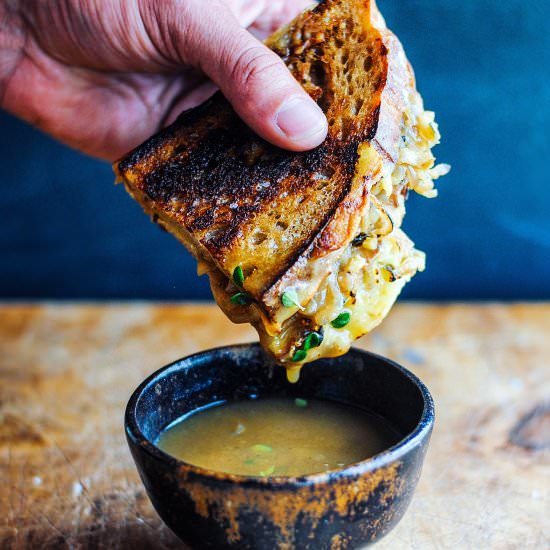 French Onion & Gruyere Toasties - Recipe photo by The Hungry Cook