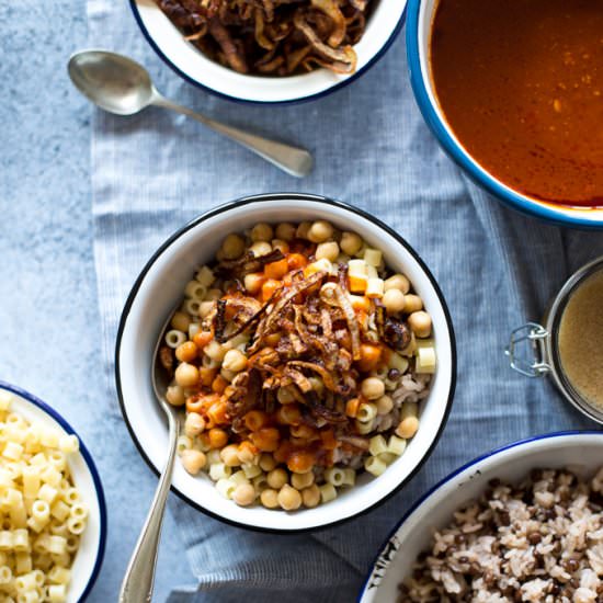 Egyptian Koshary - Recipe photo by mattersofthebelly