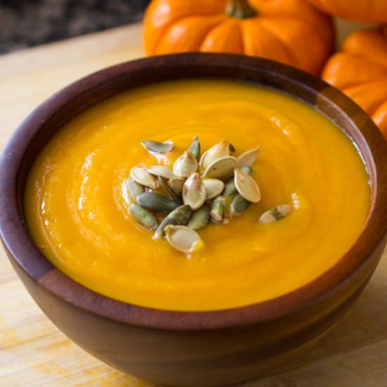 Easy Roasted Pumpkin Soup - Recipe photo by TheWateringMouth