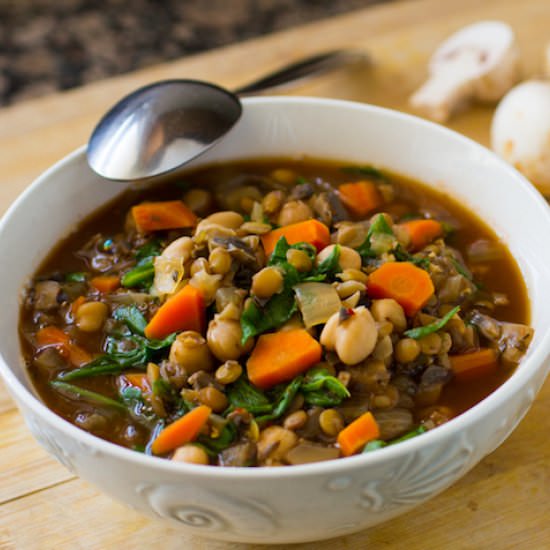 Easy Lentil Chickpea Stew - Recipe photo by TheWateringMouth