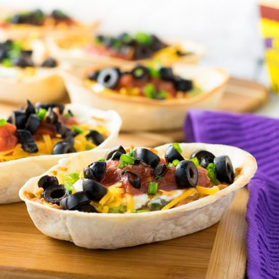 Seven Layer Bean Dip Boats - Recipe photo by Fox Valley Foodie